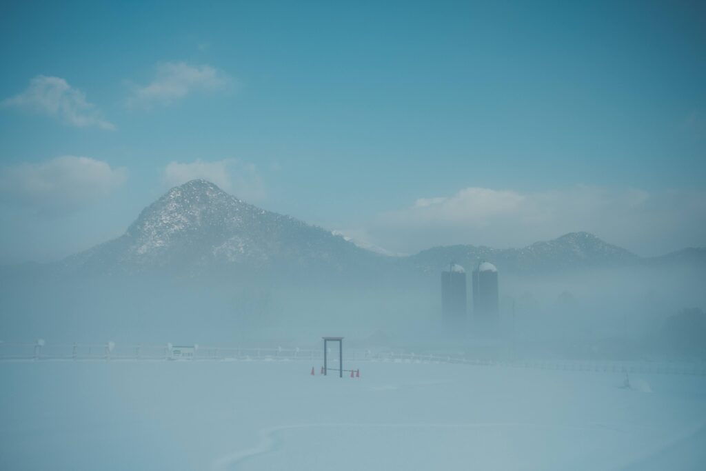 山口県の北海道、阿東徳佐の冬